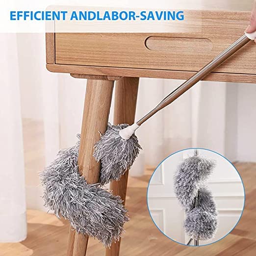360Β° Bendable Microfiber Dust Cleaner β Extendable Handle for Ceiling, Fan, and Furniture Cleaning