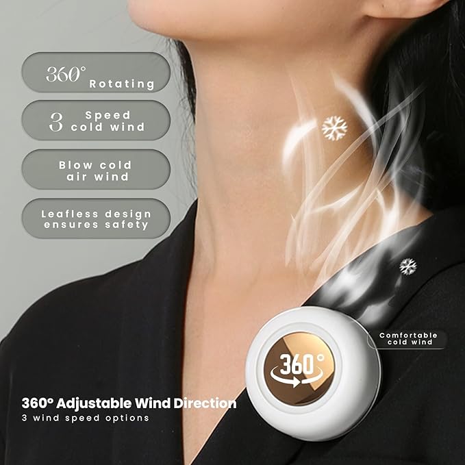 Portable Mini Bladeless Fan – Silent, Safe & Powerful Personal Cooling Device