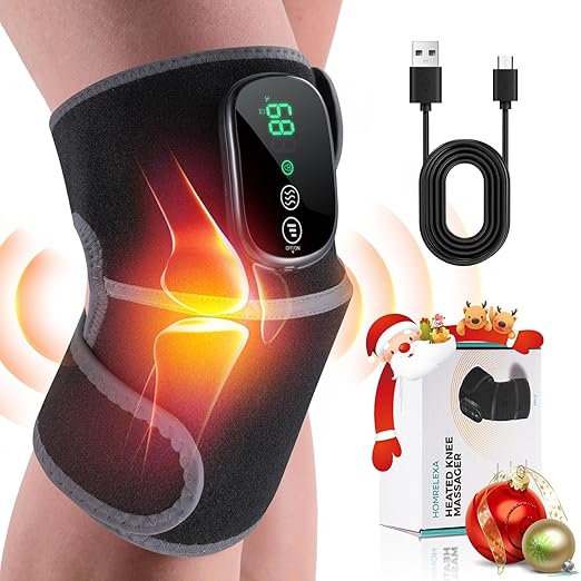 Heated Knee Massager with Heat & Vibration Therapy – Pain Relief & Joint Support