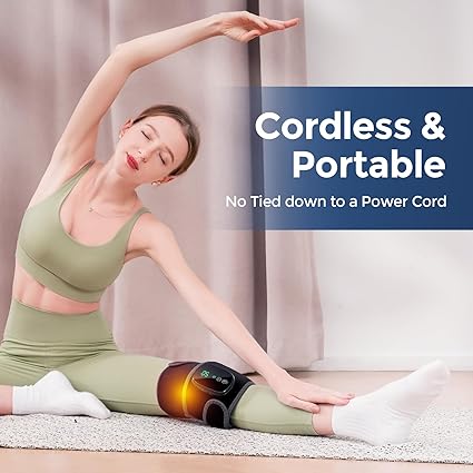 Heated Knee Massager with Heat & Vibration Therapy – Pain Relief & Joint Support