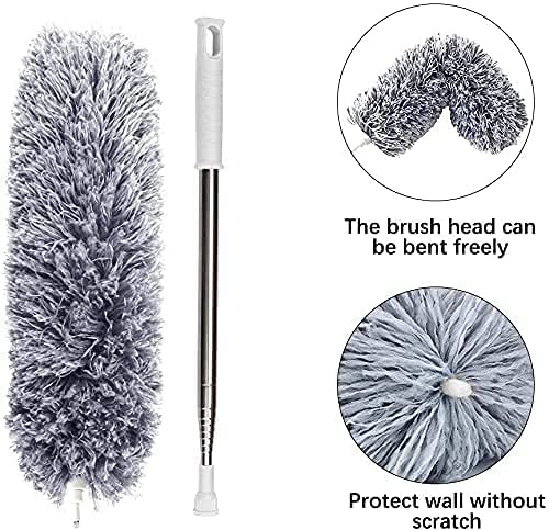 360° Bendable Microfiber Dust Cleaner – Extendable Handle for Ceiling, Fan, and Furniture Cleaning