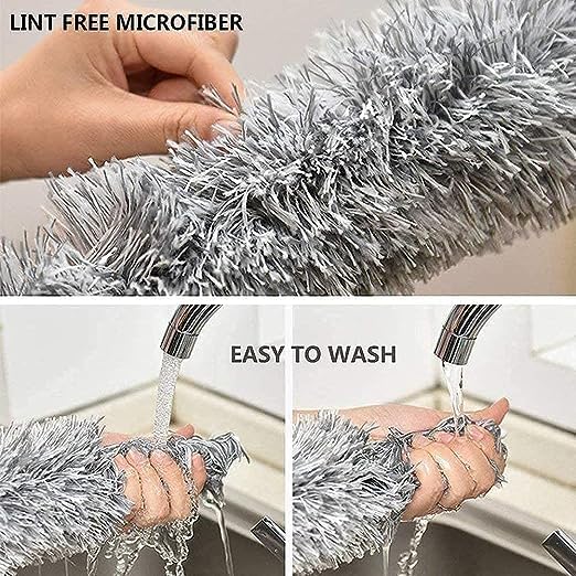 360° Bendable Microfiber Dust Cleaner – Extendable Handle for Ceiling, Fan, and Furniture Cleaning